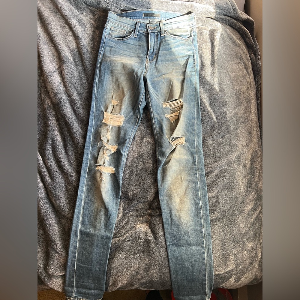 Flying Monkey Distressed Skinny Jeans